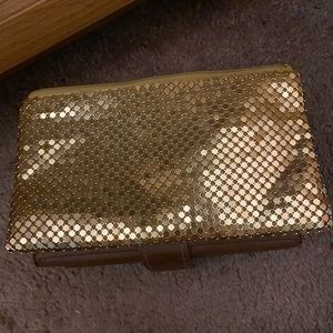 Gold toiletry bag